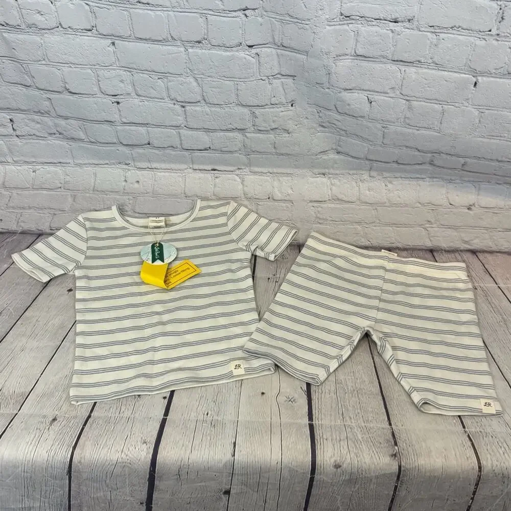 Little Road Co Striped Shorts Set